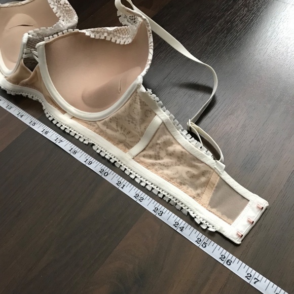 NWT Aerie Boho Real Power Plunge Push Up Joy Lace Trim Bra 34C Cream Flower - Picture 10 of 10